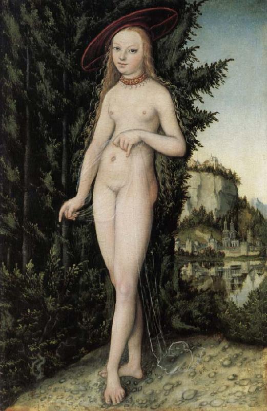 Lucas Cranach Venus stand landscape France oil painting art